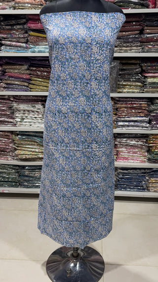 Handblock Cotton Suit Material with Cotton Dupatta
