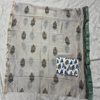 Handblock Maheshwari Suit Material with Maheshwari Dupatta