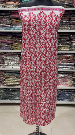 Handblock Cotton Suit Material with Cotton Dupatta