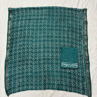 Handblock Maheshwari Suit Material with Maheshwari Dupatta