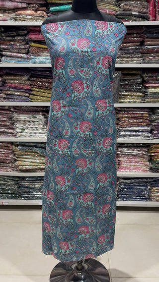 Handblock Cotton Suit Material with Cotton Dupatta