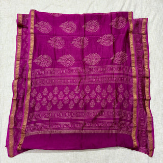 Handblock Maheshwari Suit Material with Maheshwari Dupatta