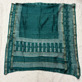 Handblock Maheshwari Suit Material with Maheshwari Dupatta