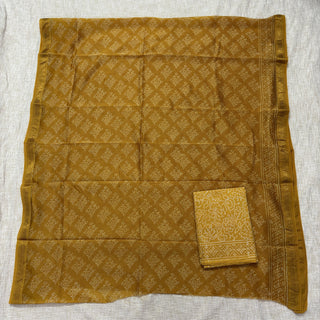 Handblock Maheshwari Suit Material with Maheshwari Dupatta