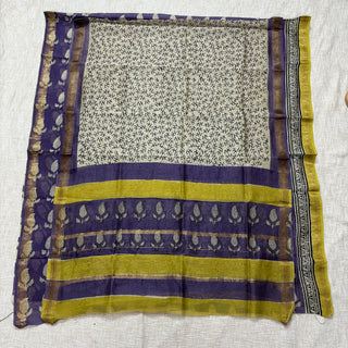 Handblock Maheshwari Suit Material with Maheshwari Dupatta