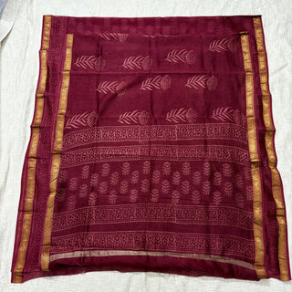 Handblock Maheshwari Suit Material with Maheshwari Dupatta