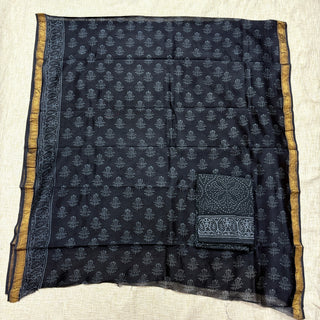 Handblock Maheshwari Suit Material with Maheshwari Dupatta