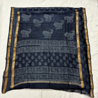 Handblock Maheshwari Suit Material with Maheshwari Dupatta