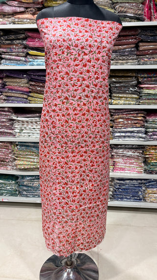 Cotton Handblock Office Wear Suit fabric with Kota doria Dupatta