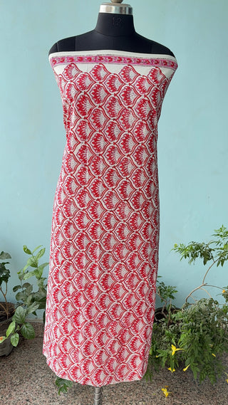 Handblock Cotton Suit Material with Cotton Dupatta