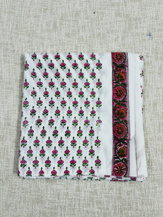 Cotton Handblock Office Wear Suit fabric with Kota Doria Dupatta