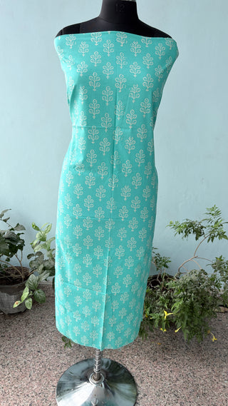 Cotton Handblock Office Wear Suit fabric with Kota doria Dupatta