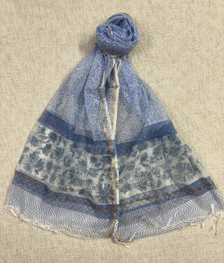 Cotton Handblock Office Wear Suit fabric with Kota Doria Dupatta