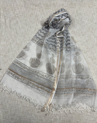 Cotton Handblock Office Wear Suit fabric with Kota Doria Dupatta