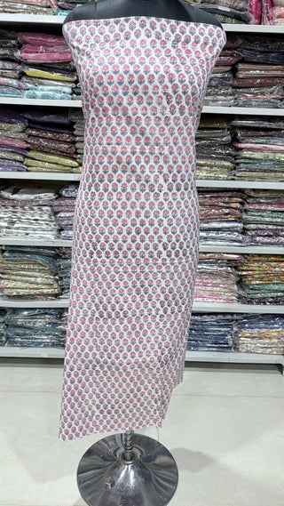 Cotton Block Print - 2.5m running fabric