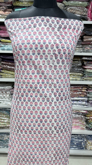 Cotton Block Print - 2.5m running fabric