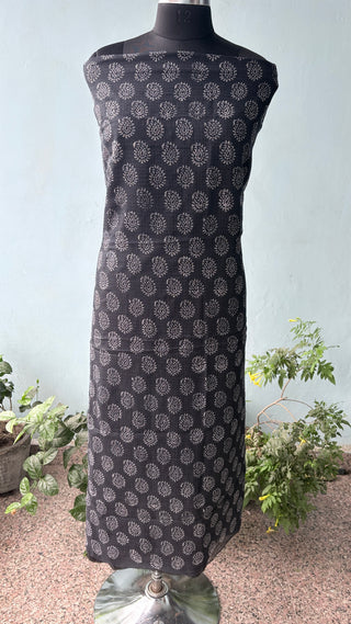 Print Hand block kota doria suit set for office wear (with extra lining included)