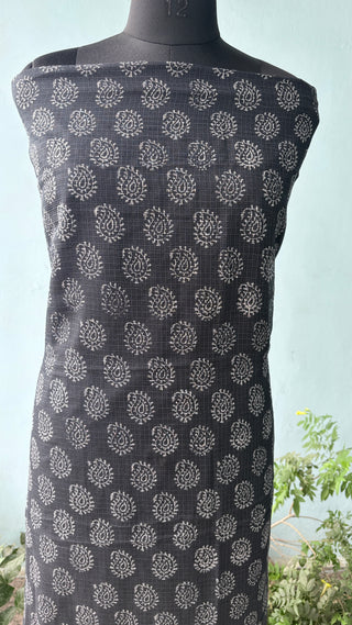 Print Hand block kota doria suit set for office wear (with extra lining included)