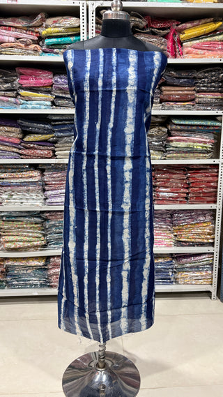 Handblock Chanderi Suit Material with Chanderi Dupatta(Lining Included)
