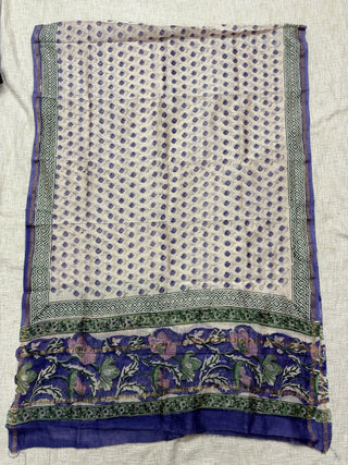 Handblock Chanderi Suit Material with Chanderi Dupatta