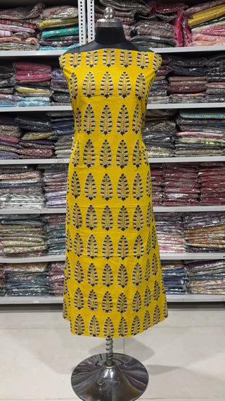 Handblock Cotton Suit Material with Cotton Dupatta