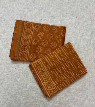 Handblock Chanderi Suit Material with Chanderi Dupatta
