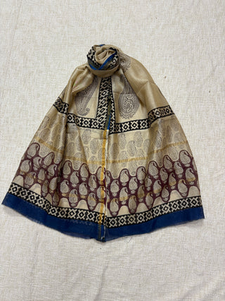 Handblock Chanderi Suit Material with Chanderi Dupatta