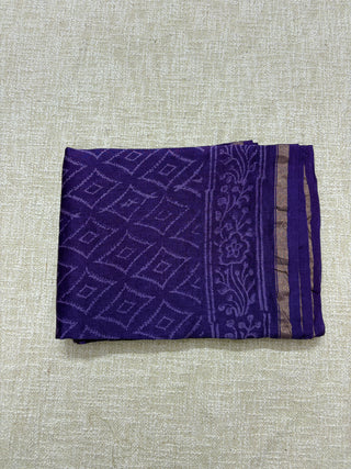 Handblock Chanderi Suit Material with Chanderi Dupatta