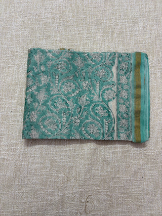 Handblock Chanderi Suit Material with Chanderi Dupatta