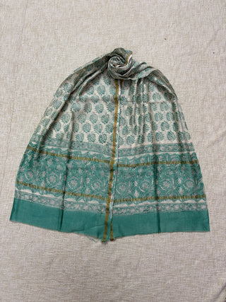 Handblock Chanderi Suit Material with Chanderi Dupatta