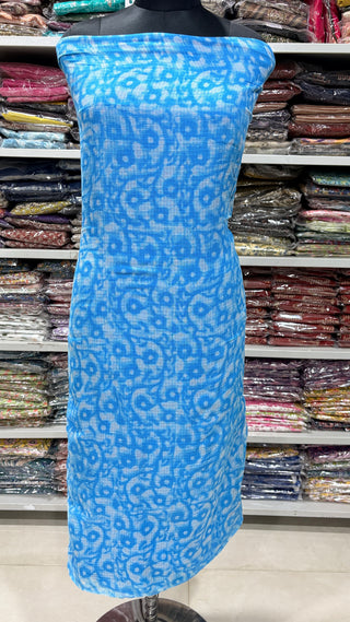 Print Hand block kota doria suit set for office wear (with extra lining included)