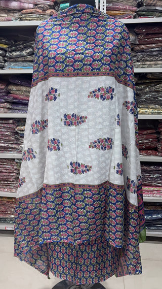 Handblock Cotton Suit Material with Cotton Dupatta