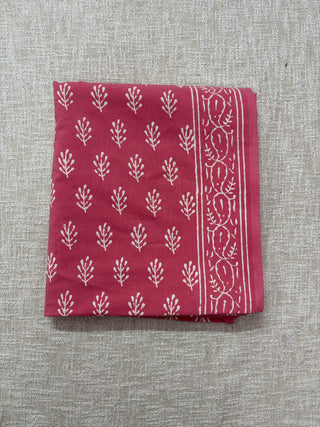 Handblock Cotton Suit Material with Cotton Dupatta