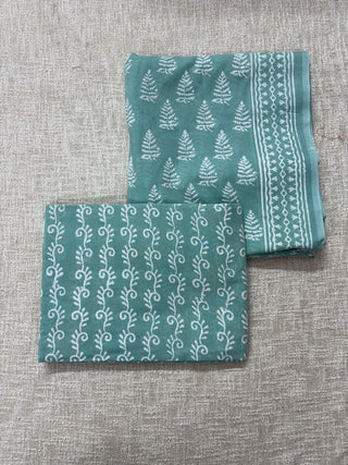 Handblock Cotton Suit Material with Cotton Dupatta