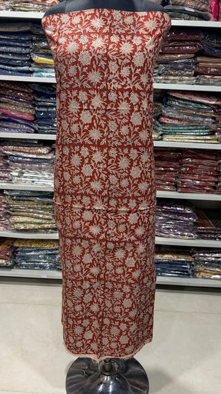 Cotton Handblock Office Wear Suit fabric with Kota doria Dupatta