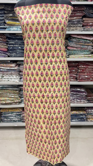 Handblock Cotton Suit Material with Cotton Dupatta