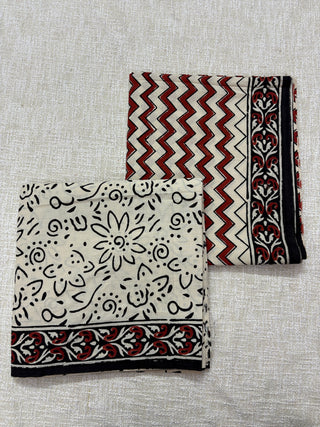 Handblock Cotton Suit Material with Cotton Dupatta