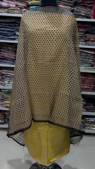 Cotton Handblock Office Wear Suit fabric with Kota doria Dupatta
