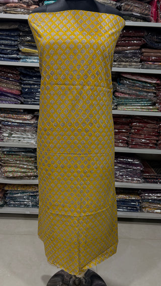 Cotton Handblock Office Wear Suit fabric with Kota doria Dupatta