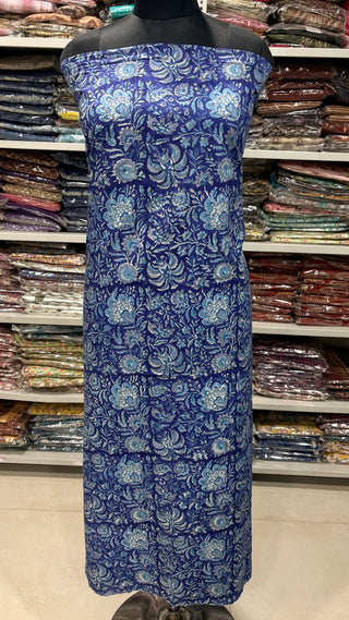 Premium Cotton Block Print Office Wear Suit fabric with Kota Doria Dupatta (44 inch width) and Heavy Bottom 2286