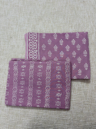 Cotton Handblock Office Wear Suit fabric with Kota Doria Dupatta