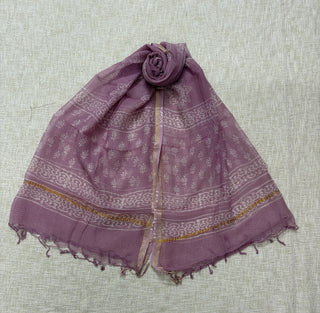 Cotton Handblock Office Wear Suit fabric with Kota Doria Dupatta