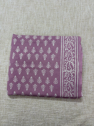 Cotton Handblock Office Wear Suit fabric with Kota Doria Dupatta