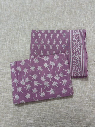 Cotton Handblock Office Wear Suit fabric with Kota Doria Dupatta