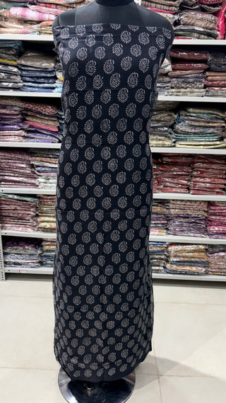Print Hand block kota doria suit set for office wear (with extra lining included)