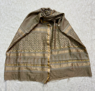 Handblock Chanderi Suit Material with Chanderi Dupatta