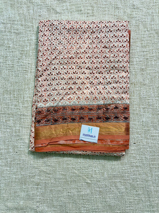 Maheshwari Silk Saree with Unstitched Blouse Piece