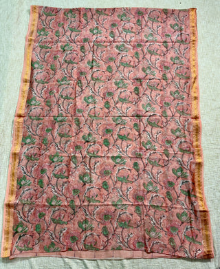 Maheshwari Silk Saree with Unstitched Blouse Piece