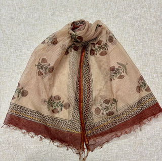 Hand block kota doria suit set for office wear