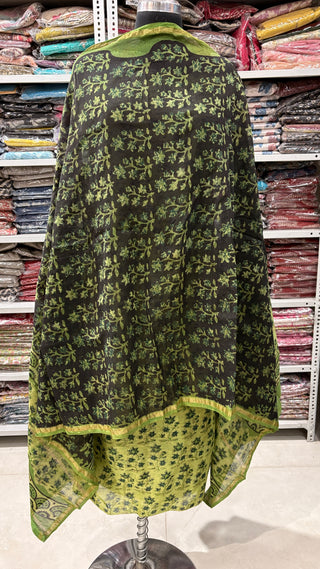 Ajrakh  Handblock Chanderi Suit Material with Chanderi Dupatta(Lining Included)